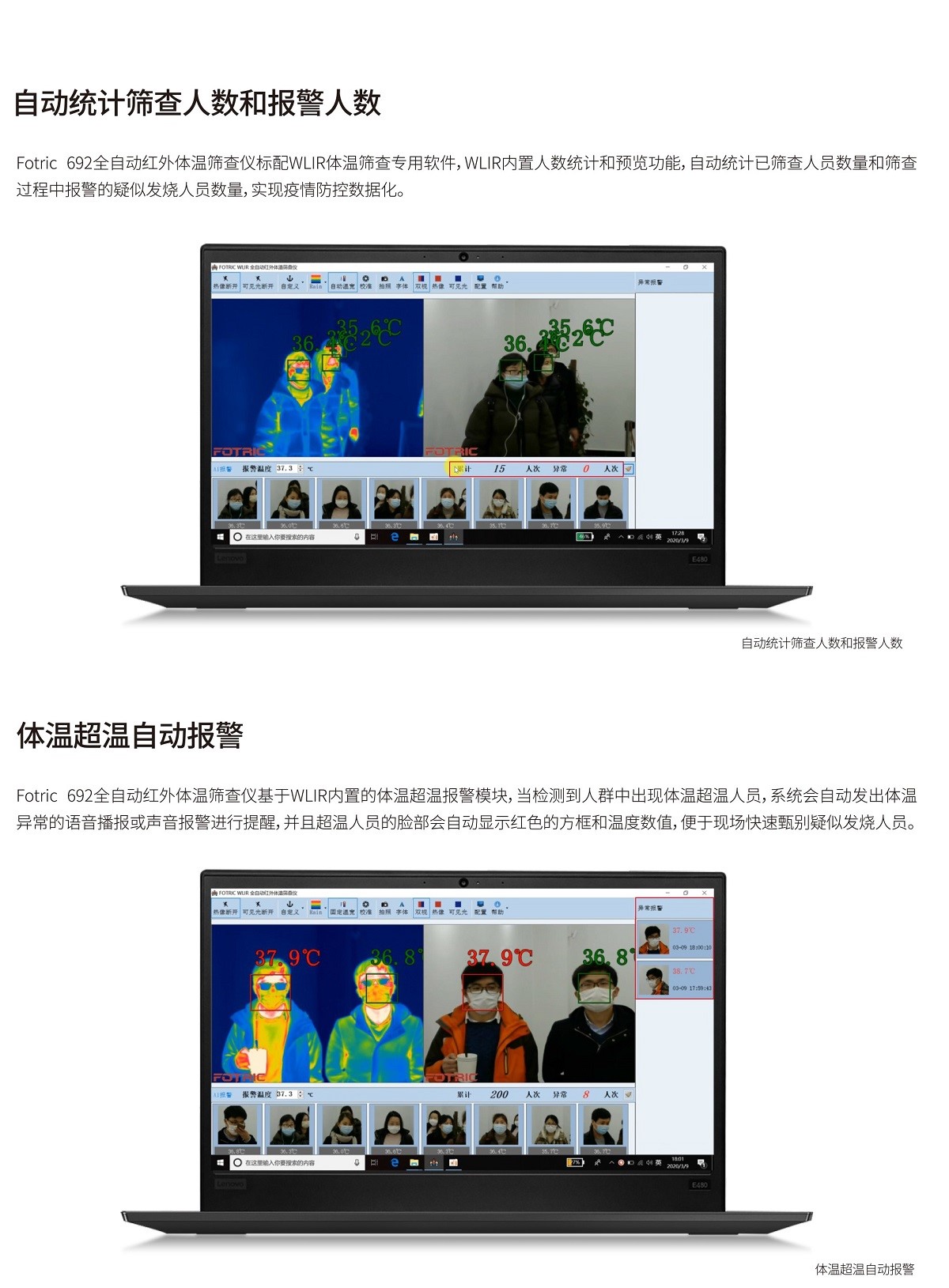全自動(dòng)紅外體溫篩查儀FOTRIC 692